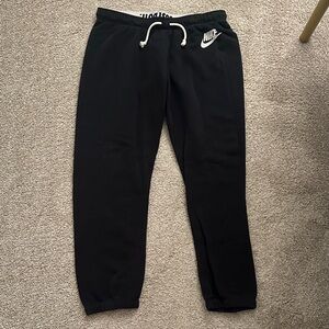 Nike women’s Black Sweatpants with White Logo